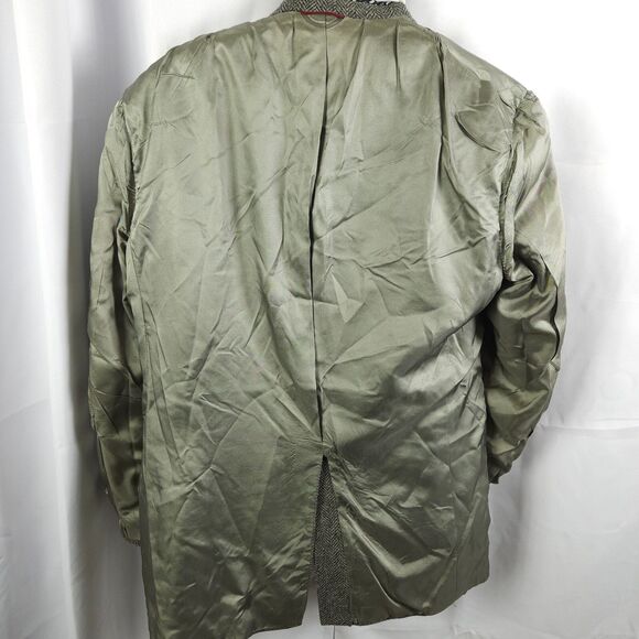 Hart Schaffner Marx Mens 44R Grey Tweed Wool 2-Button Sports Coat Blazer - Picture 6 of 9